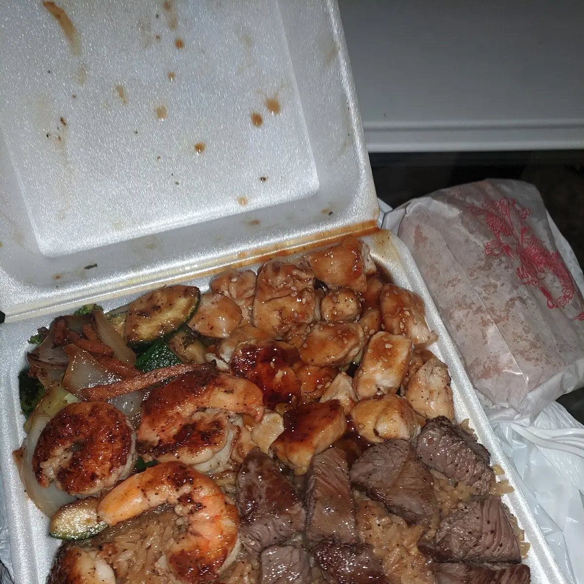 Trio with Egg Rolls