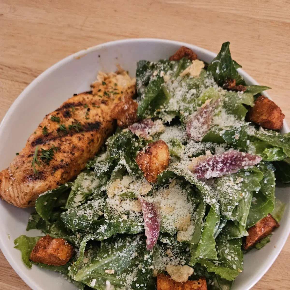 Caesar Salad with Salmon
