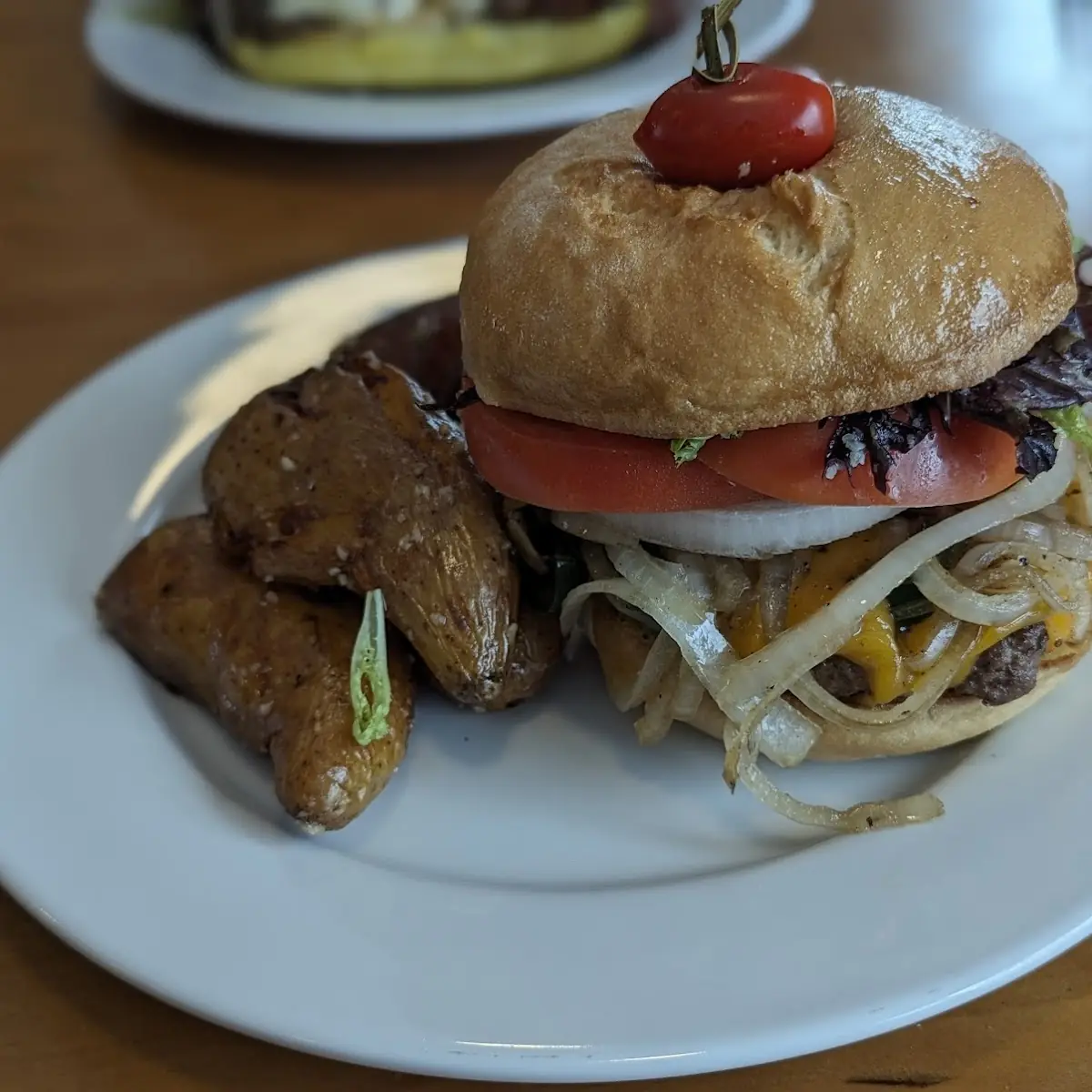 Craft Burger and Garlic Smashed Potatoes