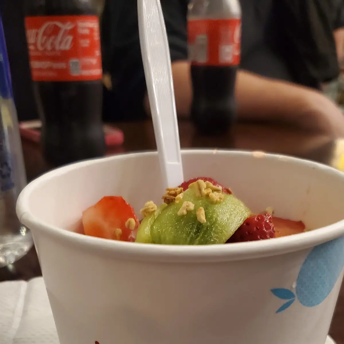 Frozen Yogurt with Fruit Toppings