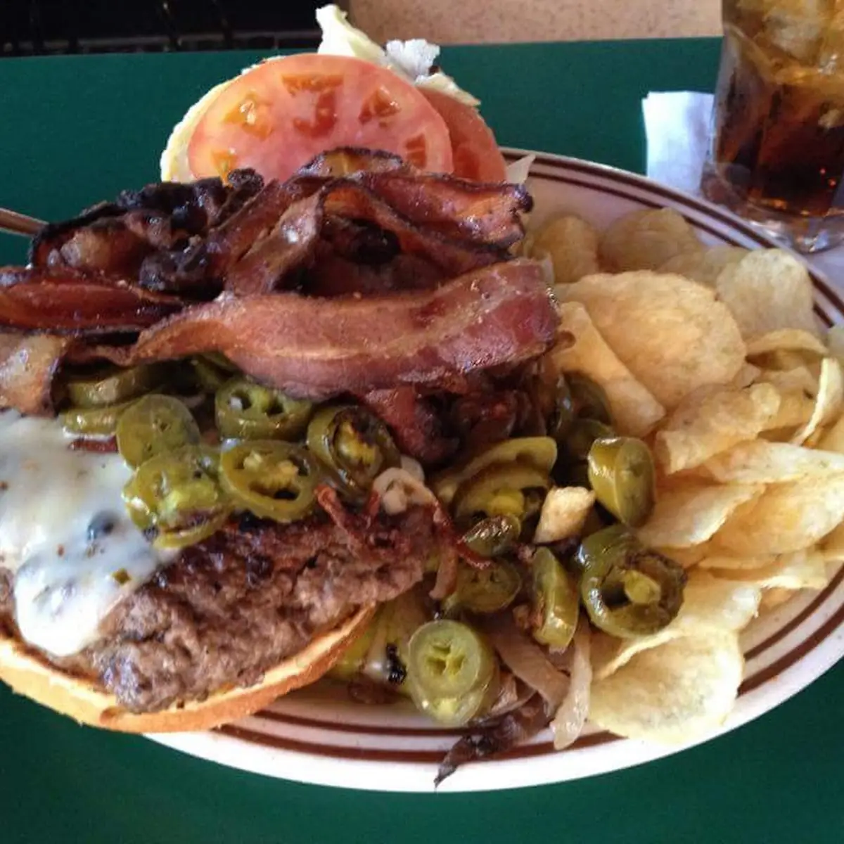Mushroom Swiss Burger with Bacon