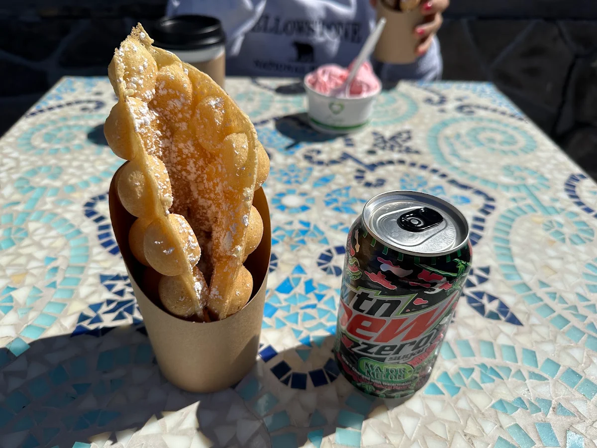 Waffle Cone with Powdered Sugar