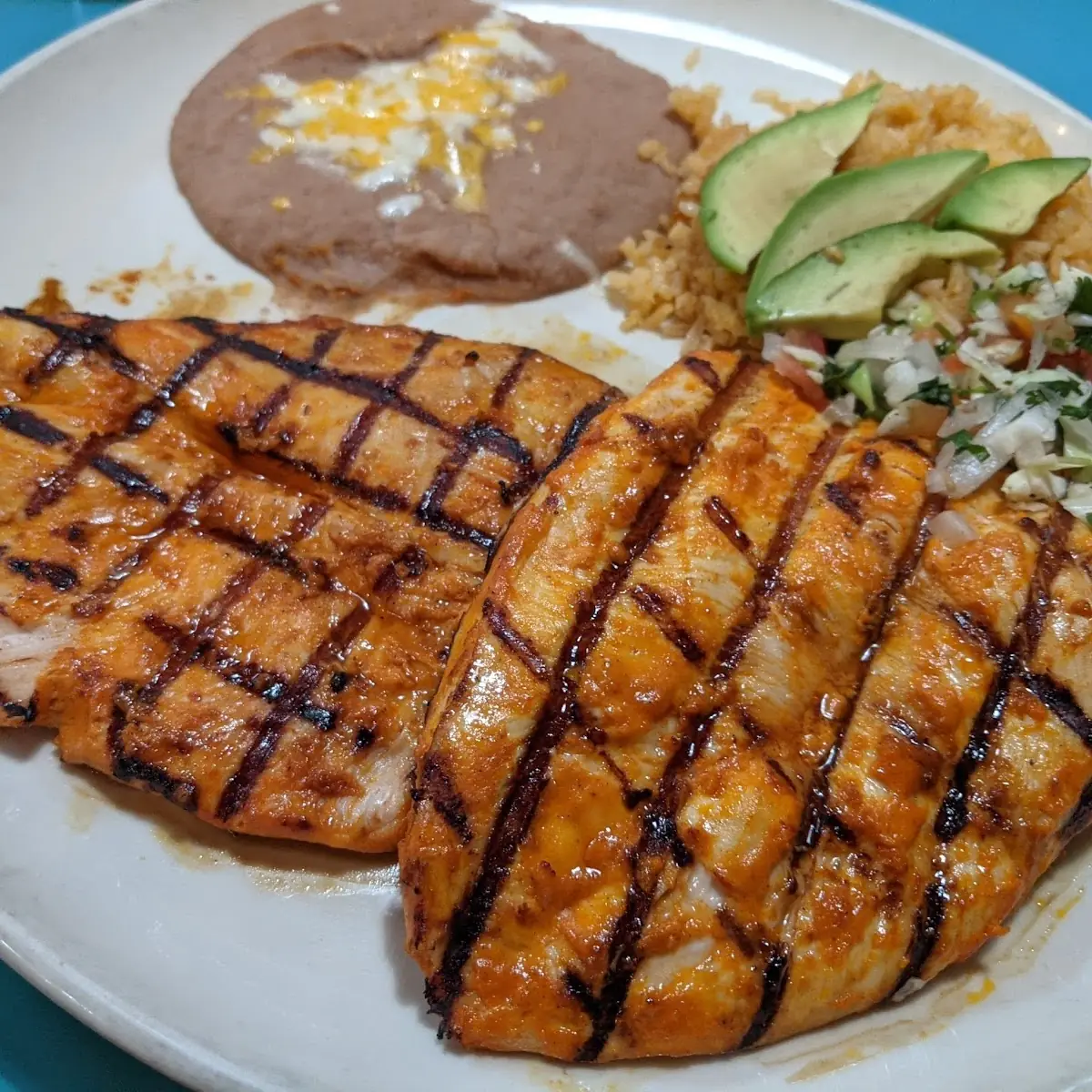 Pollo Asado with Beans and Rice