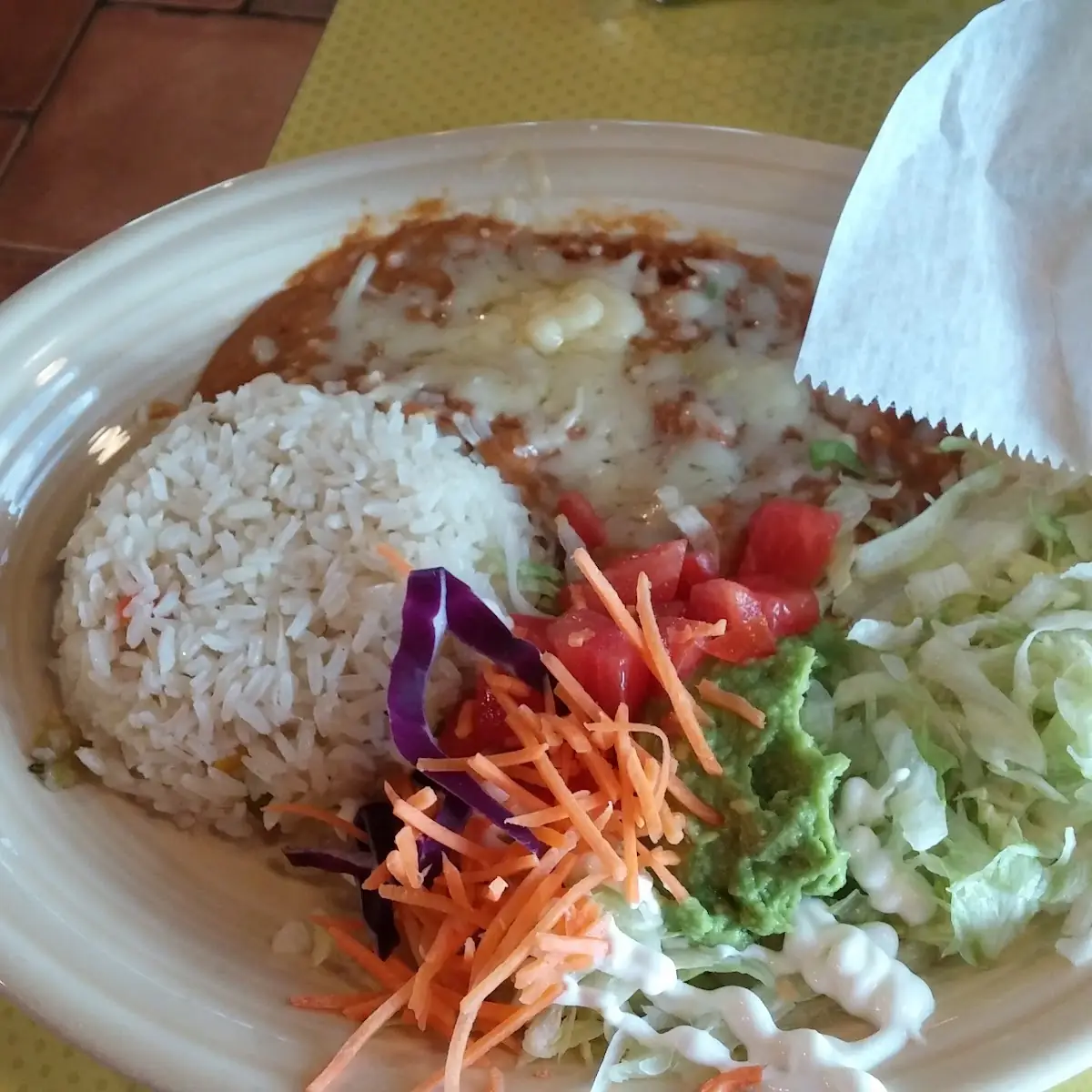 Camarones with Rice and Salad