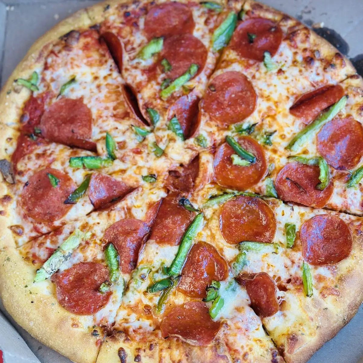 Pepperoni and Green Peppers