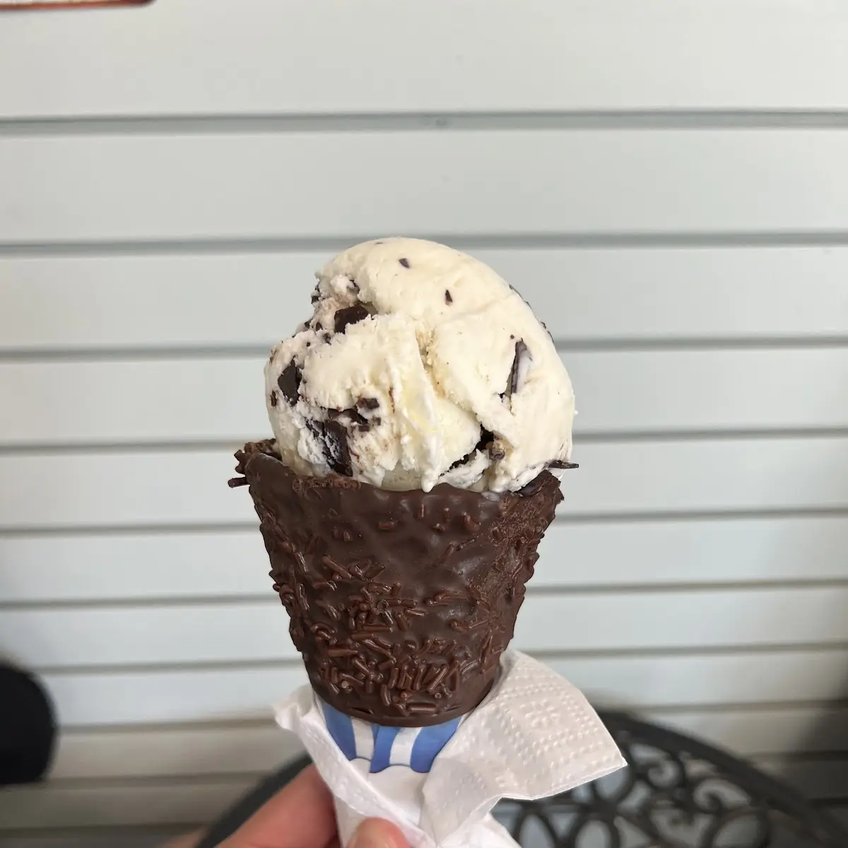 Rainbow Sprinkled Chocolate Dipped Waffle Cone
