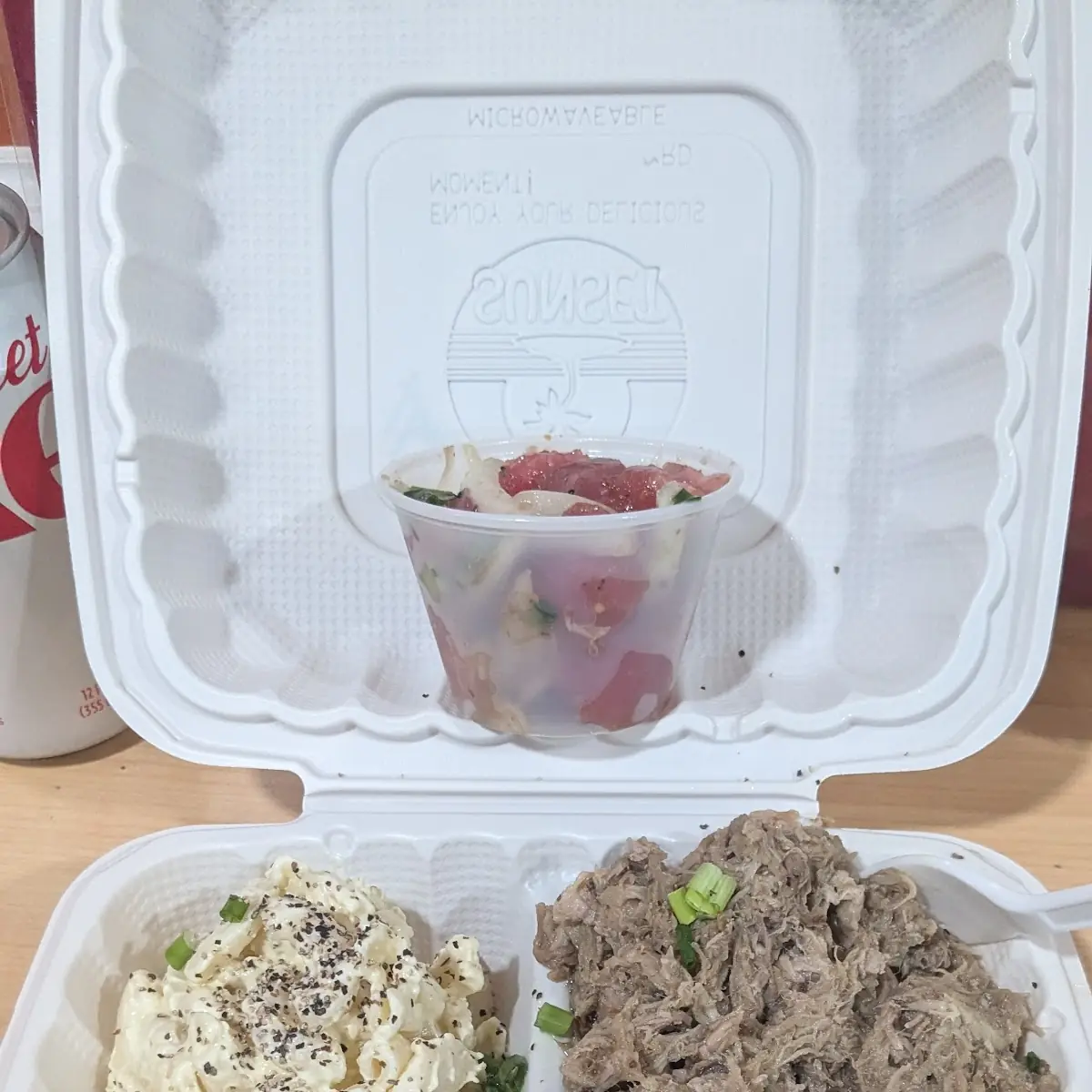 Kahlua Pulled Pork Lau Lau and Mac Salad