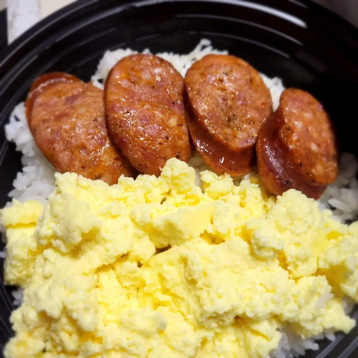 Spam Scrambled Eggs and Rice