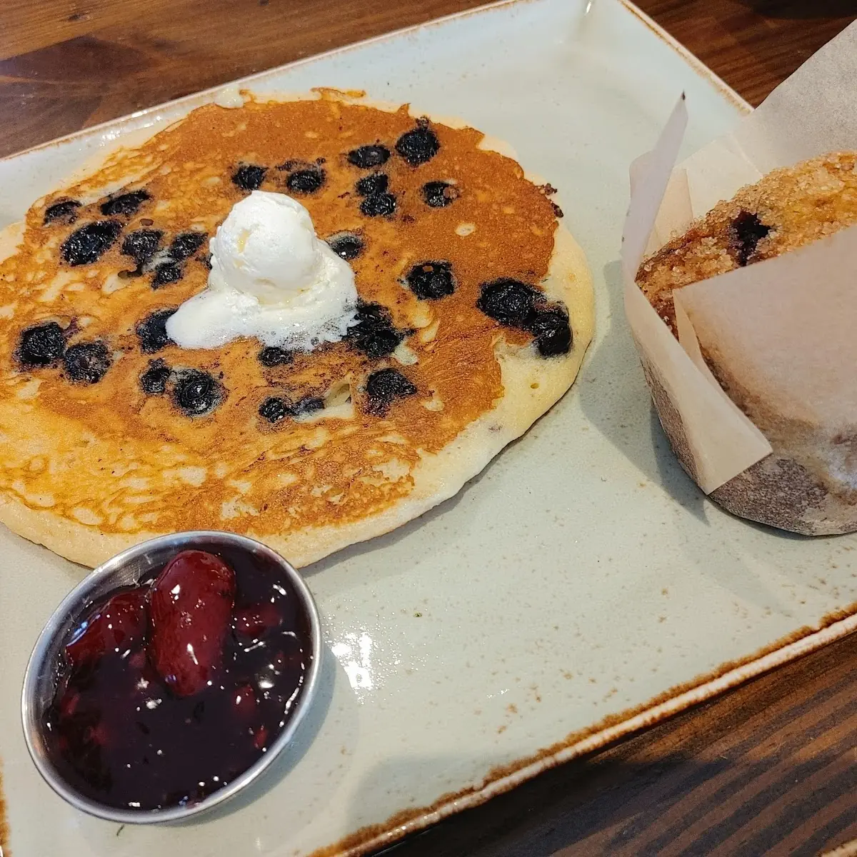 Blueberry Pancake and Muffin