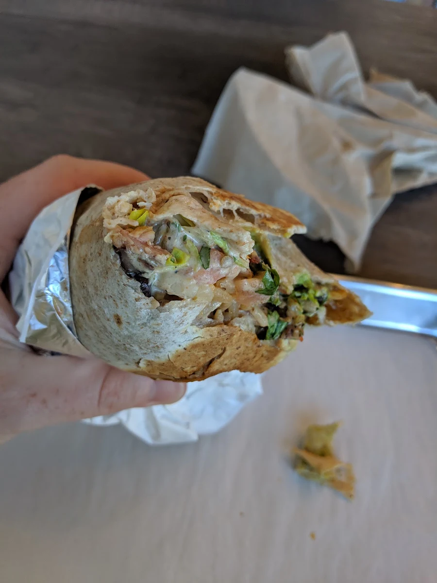Chicken Burrito, Guac Mexi Grill