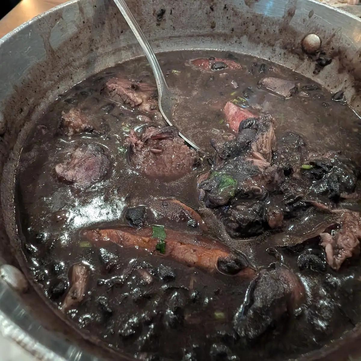 Feijoada Brazilian Stewed Black Beans Mixed Pork Meats