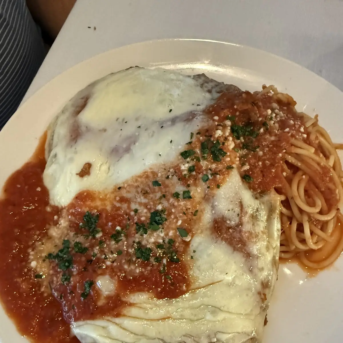 Chicken Parm and Spaghetti with Meatballs
