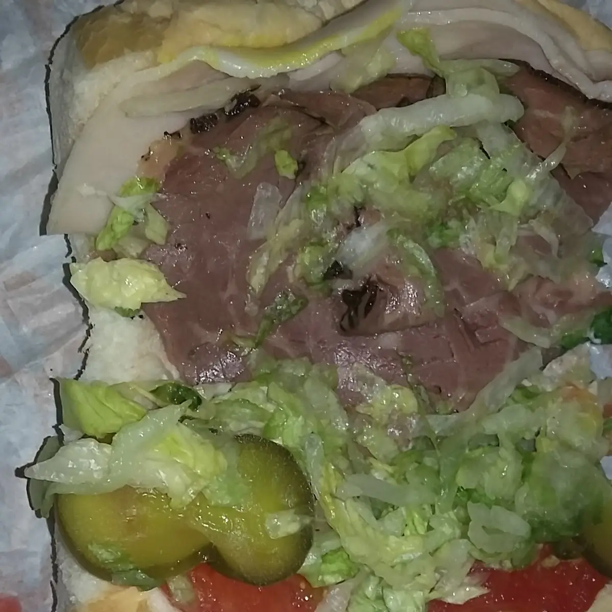 Half Roast Beef Sub