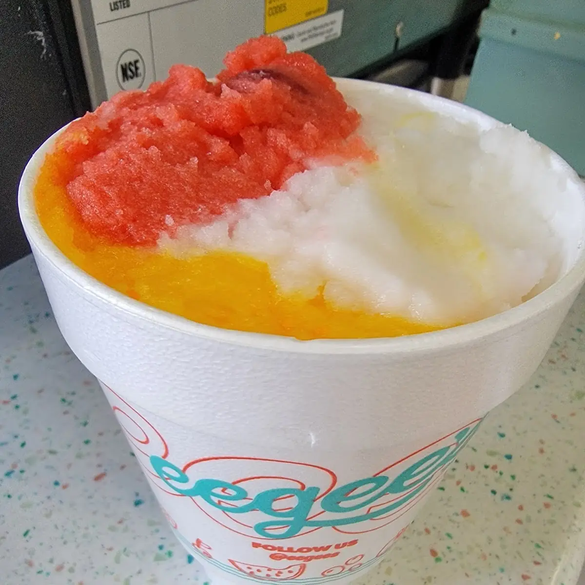 Strawberry Lemon and Piña Colada Eegee