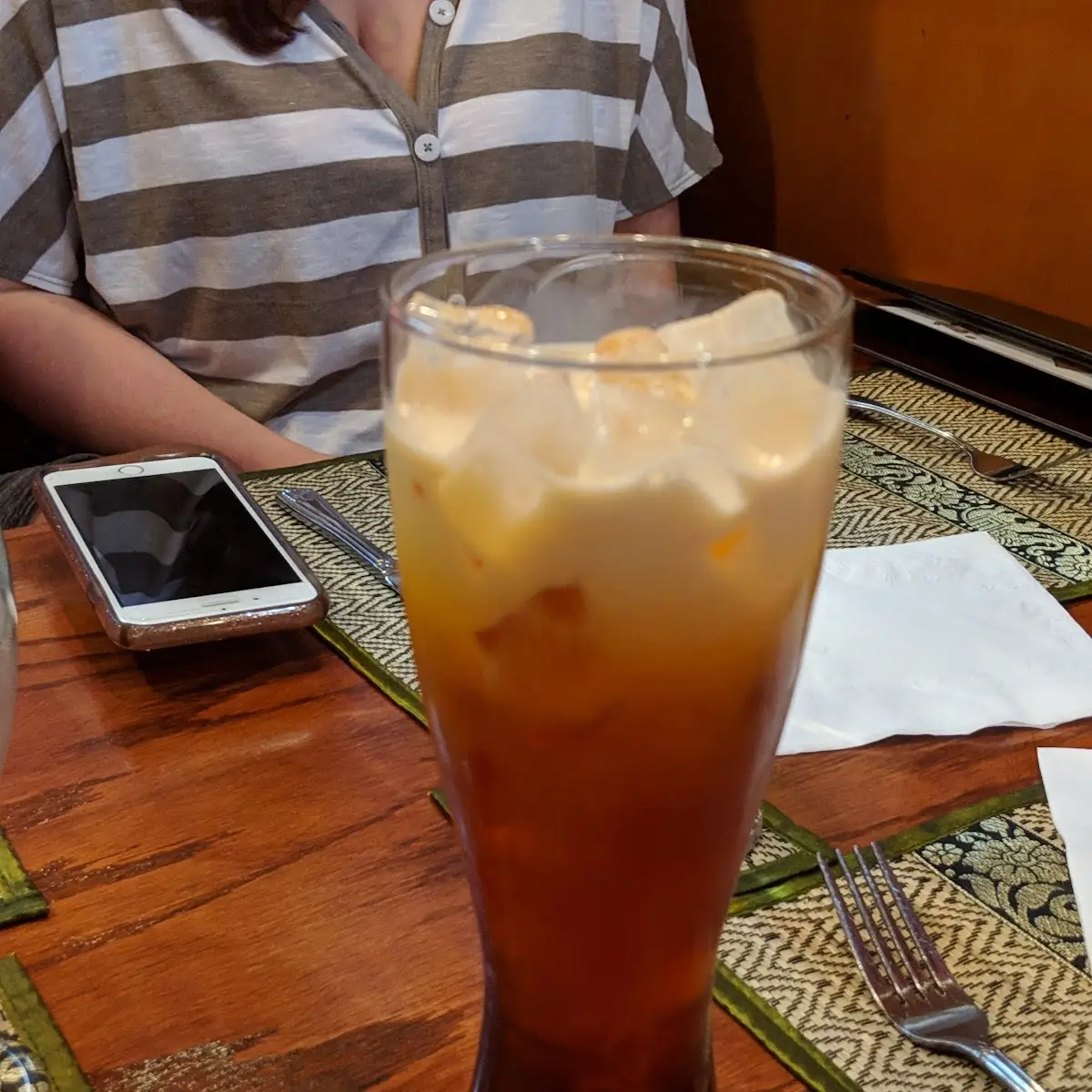 Thai Sweet Iced Tea with Cream