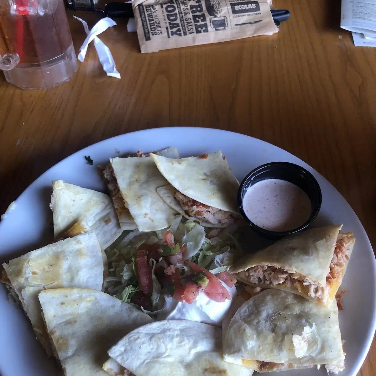 Bacon Ranch Chicken Quesadilla