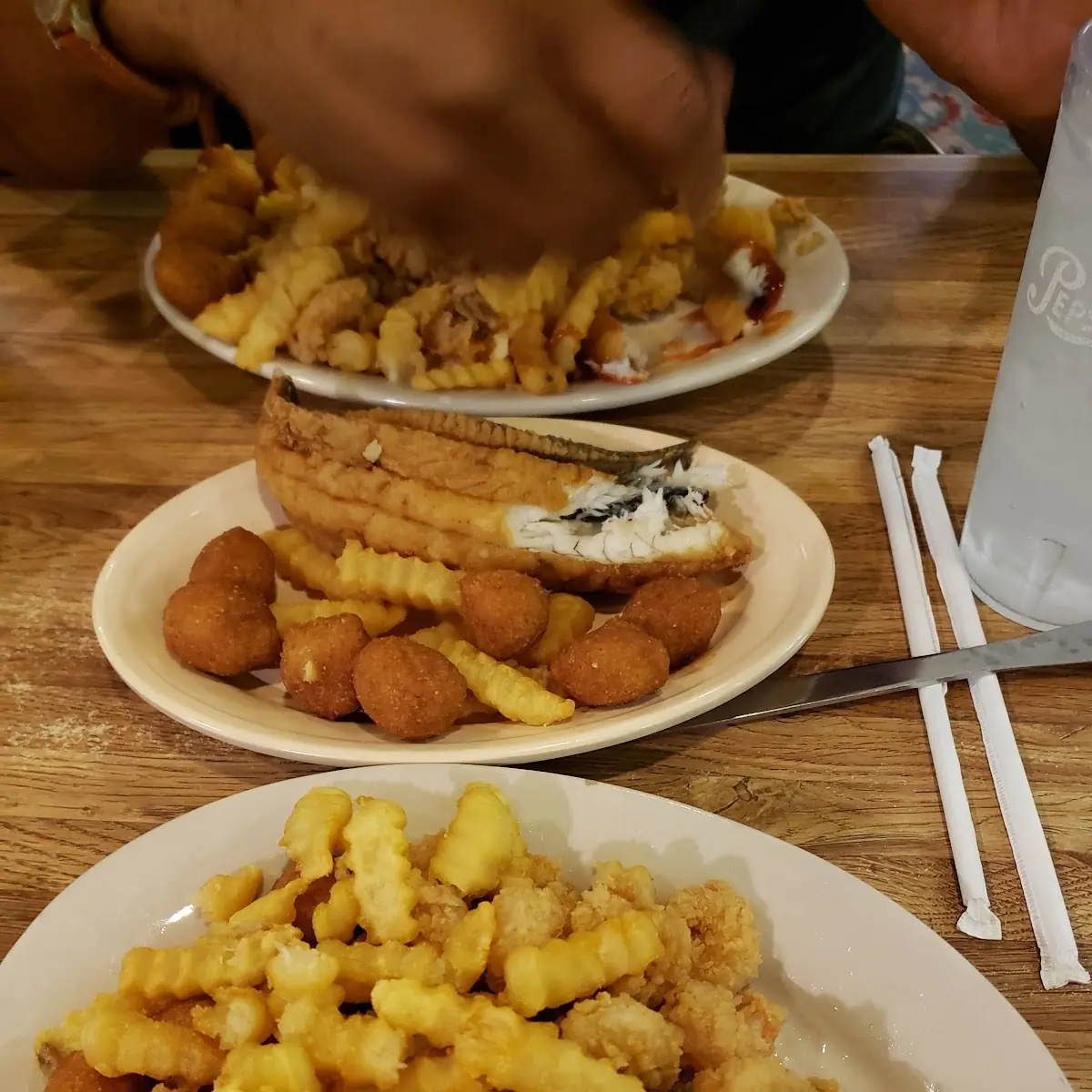 Fried Shrimp and Flounder