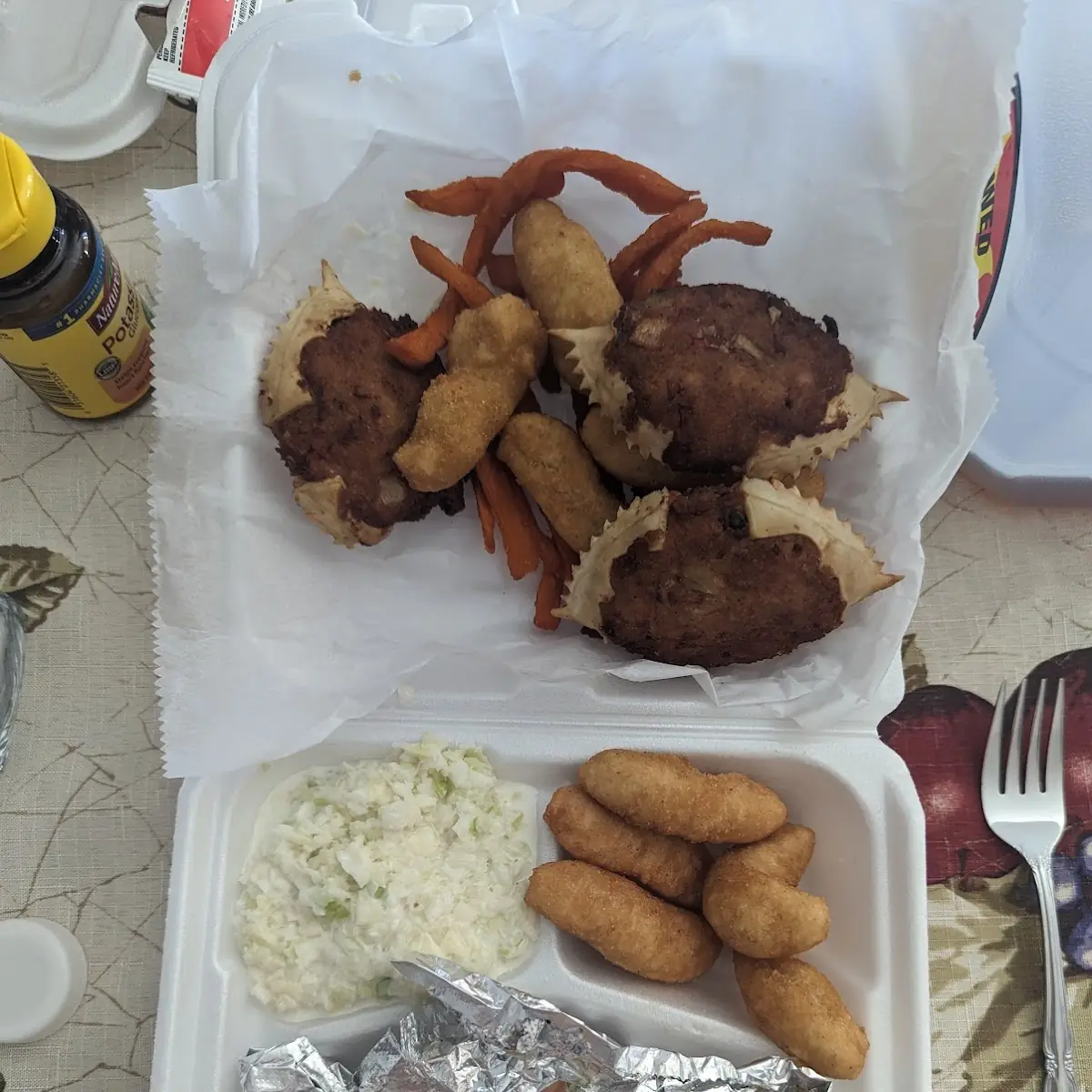 Seafood Platter Broiled Shrimp & Deviled Crab