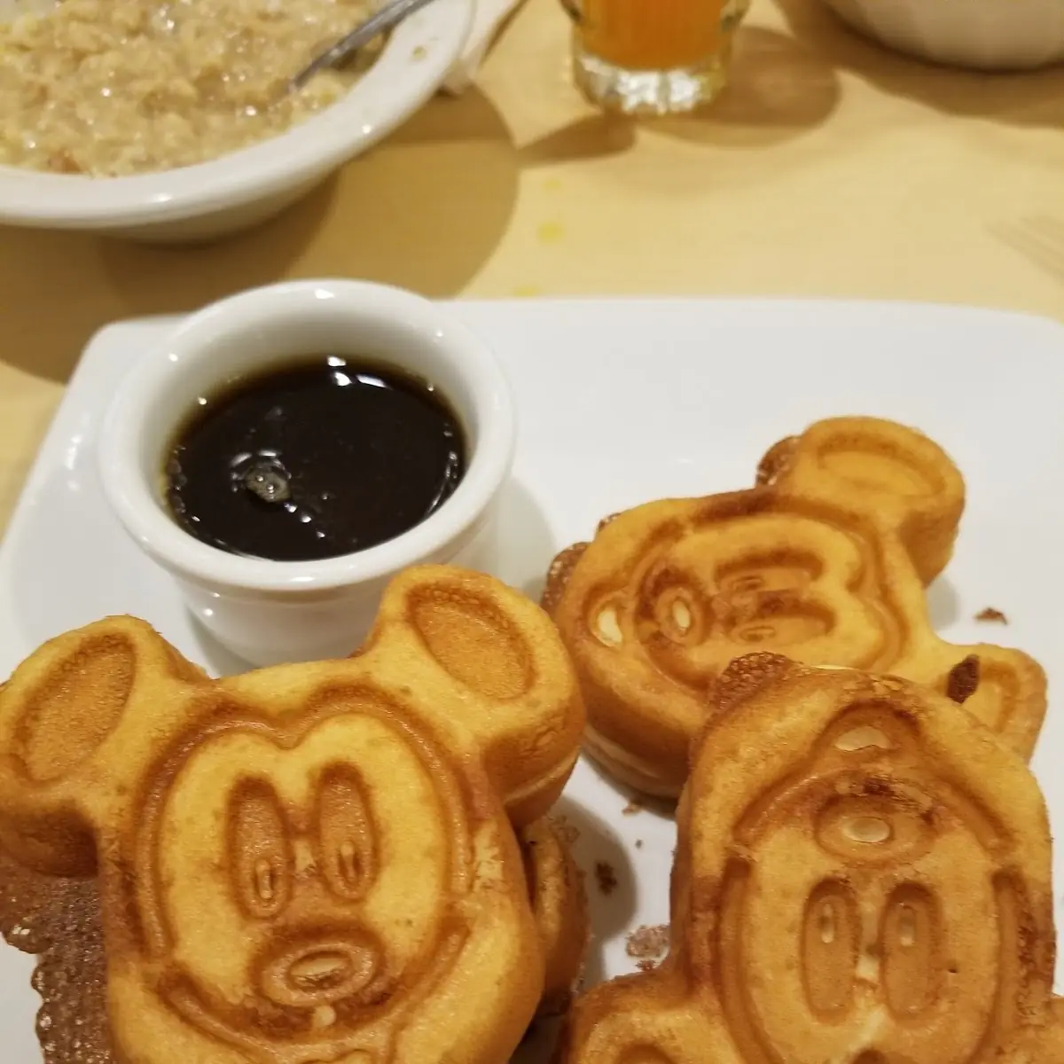 Mickey-Shaped Waffles
