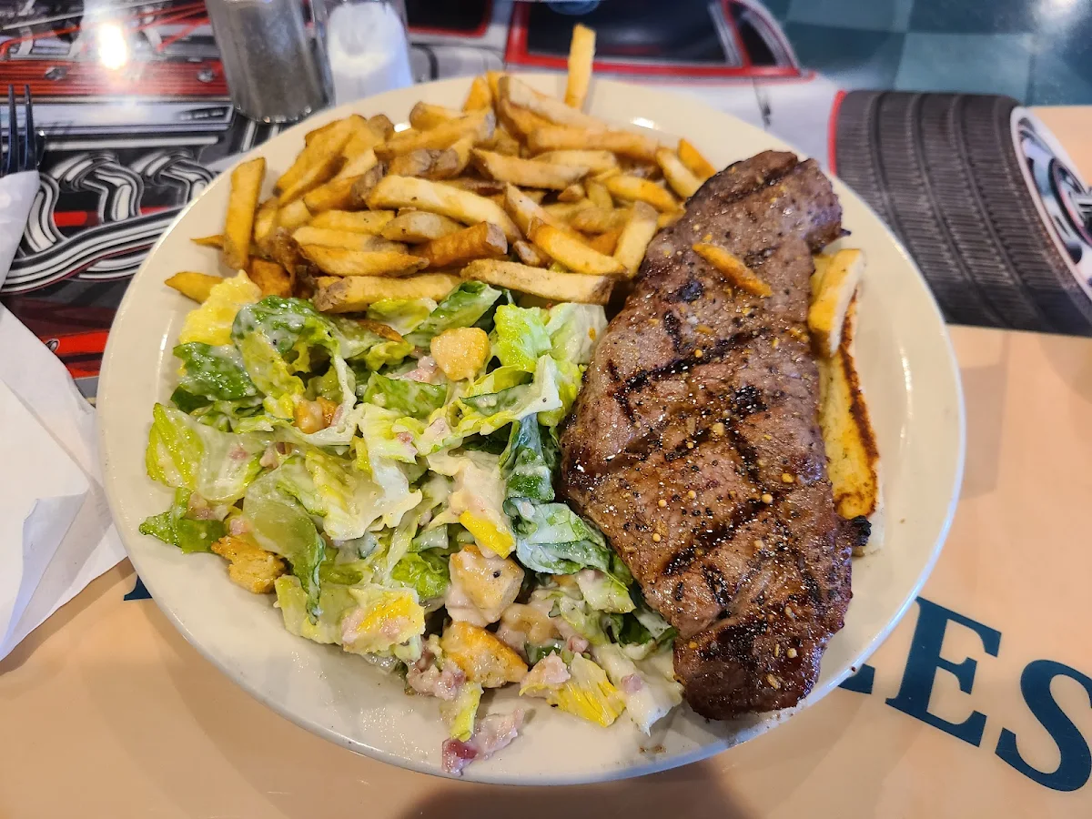 Ribs and Caesar Salad