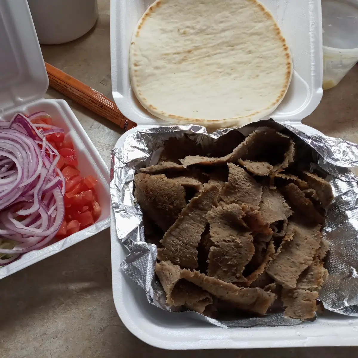 Large Gyro Everything on Side