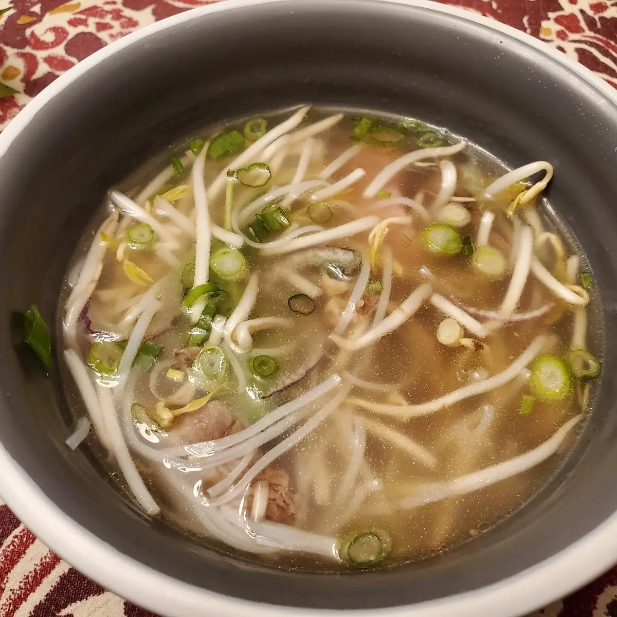 Noodle Soup with Rare Steak Well Done Flank and Brisket