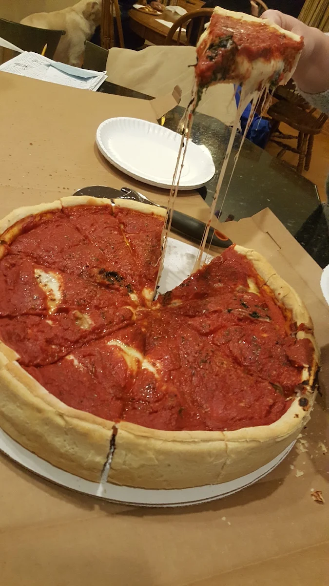Stuffed Spinach and Sausage Pizza