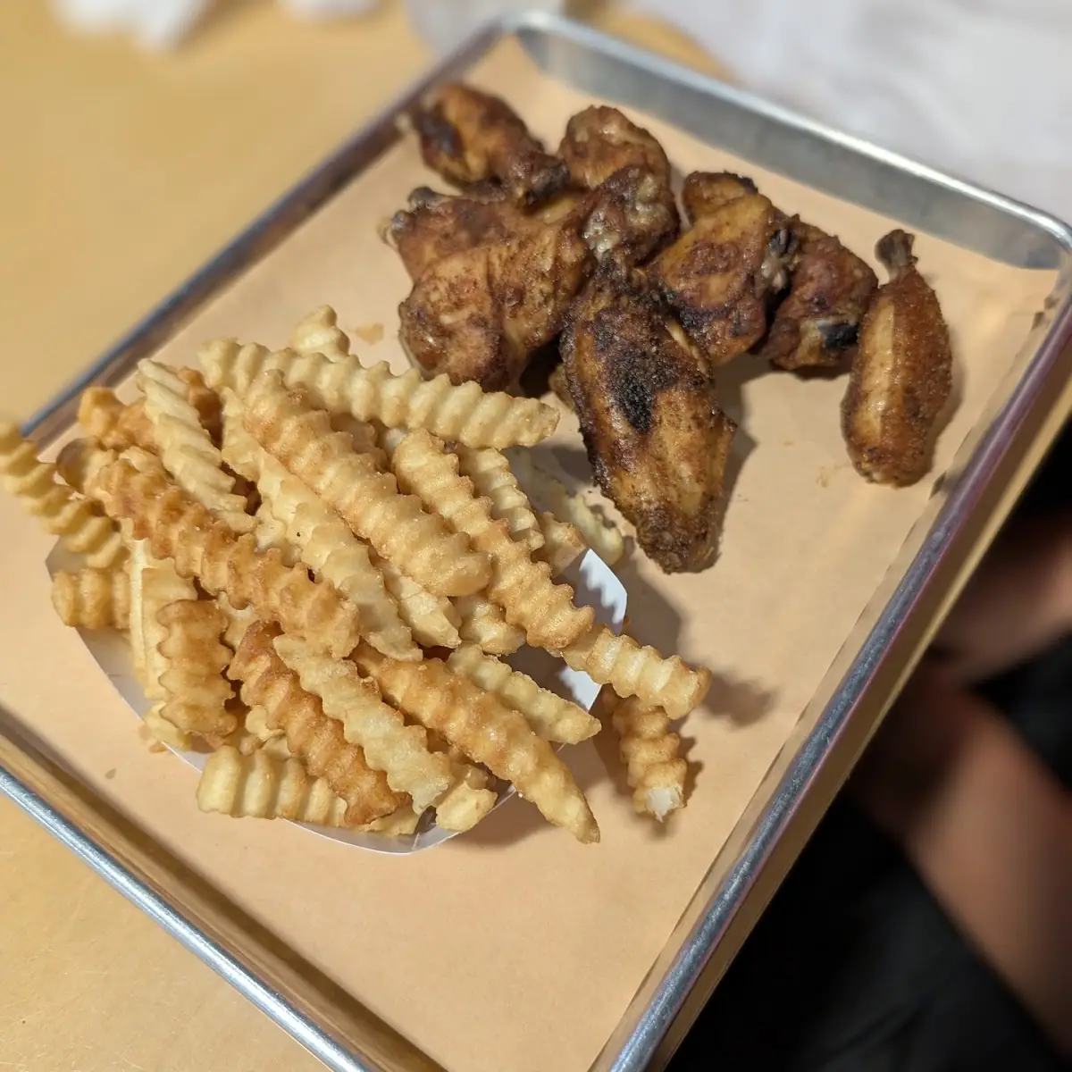 Dry Rub Wings and Fries