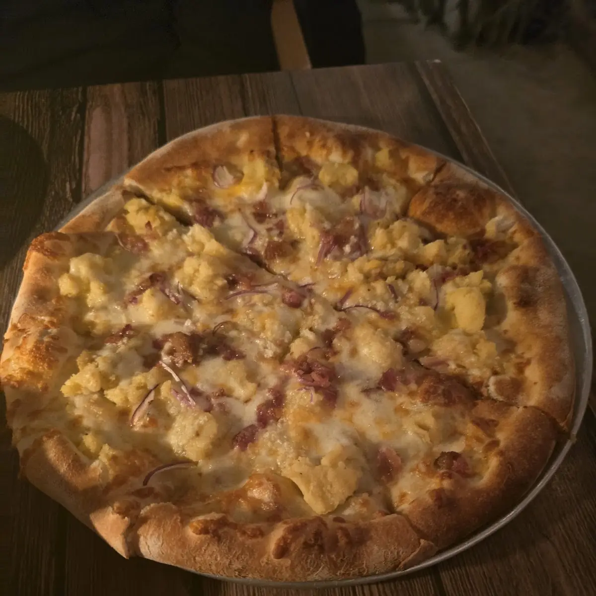 Garlic Mashed Potato Pizza