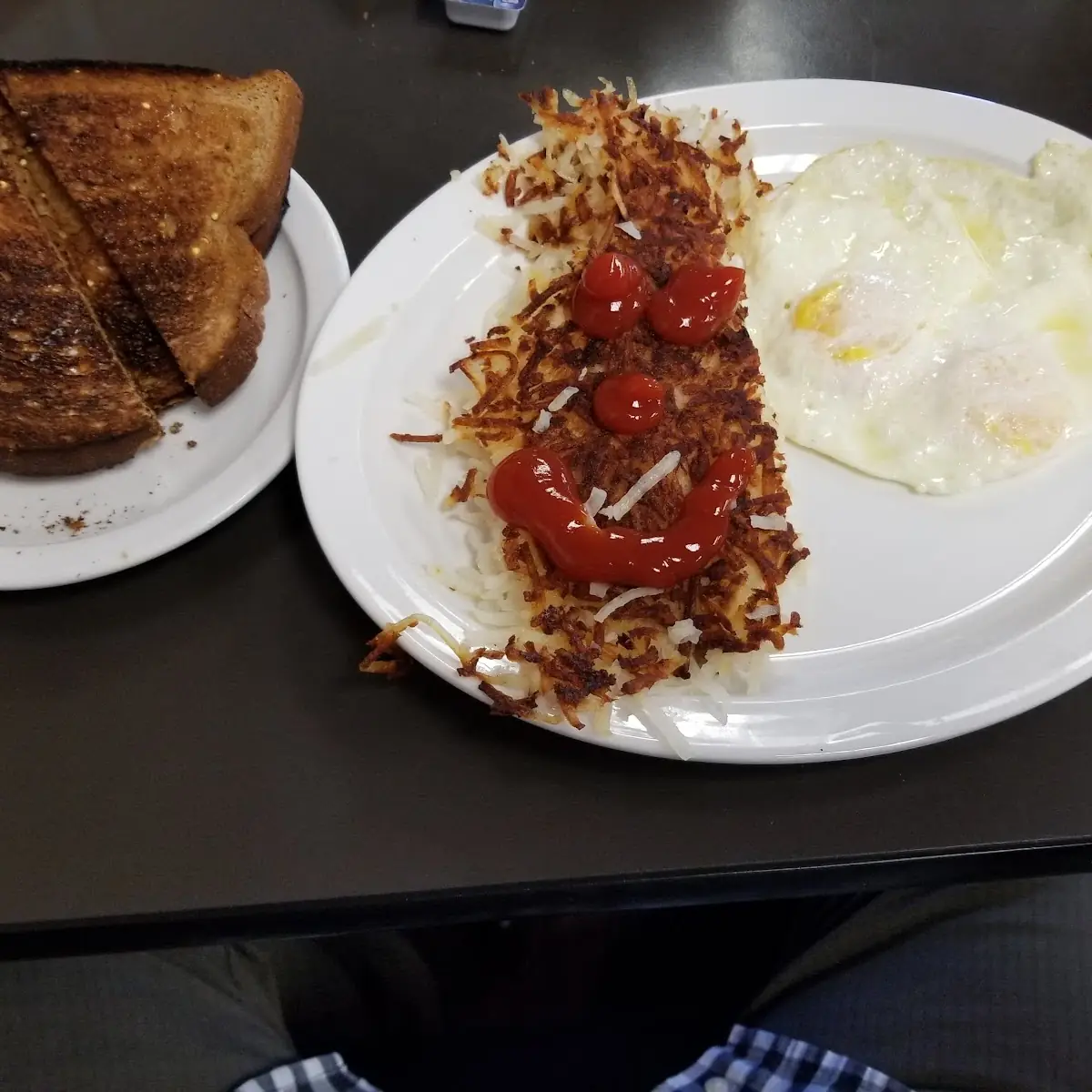 Eggs Toast Happy Hash Browns