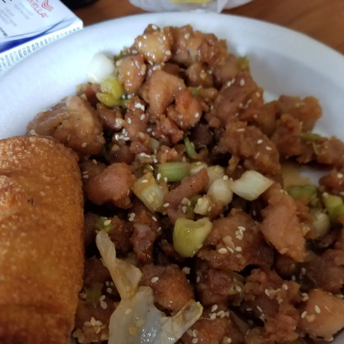Sesame Chicken & Egg Roll