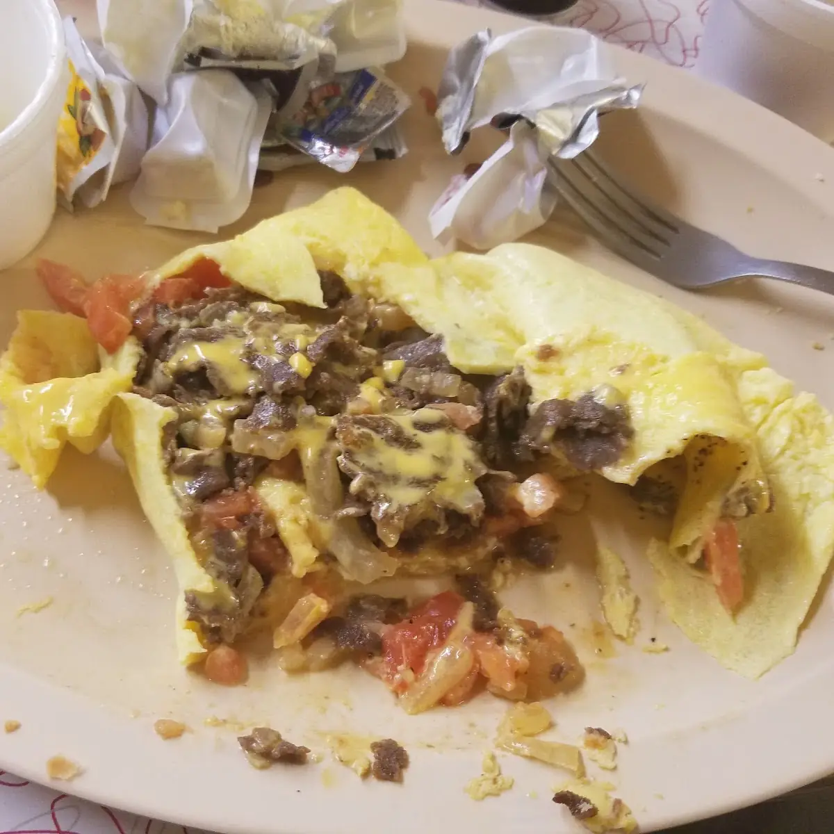 Philly Cheesesteak Omelette