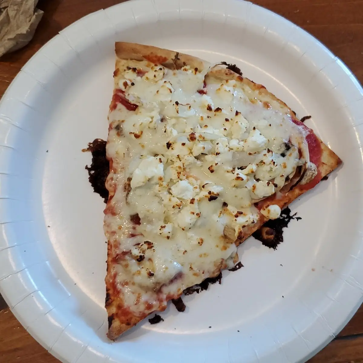 Mushroom Pizza with Feta Cheese