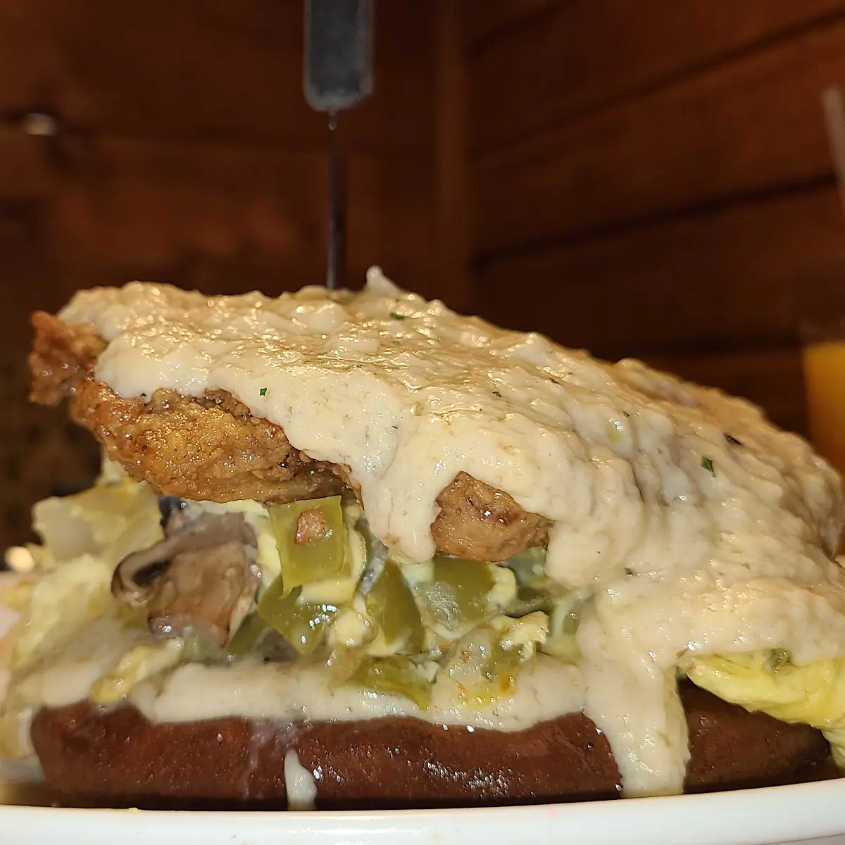 Chipotle Chicken Fried Steak Burger