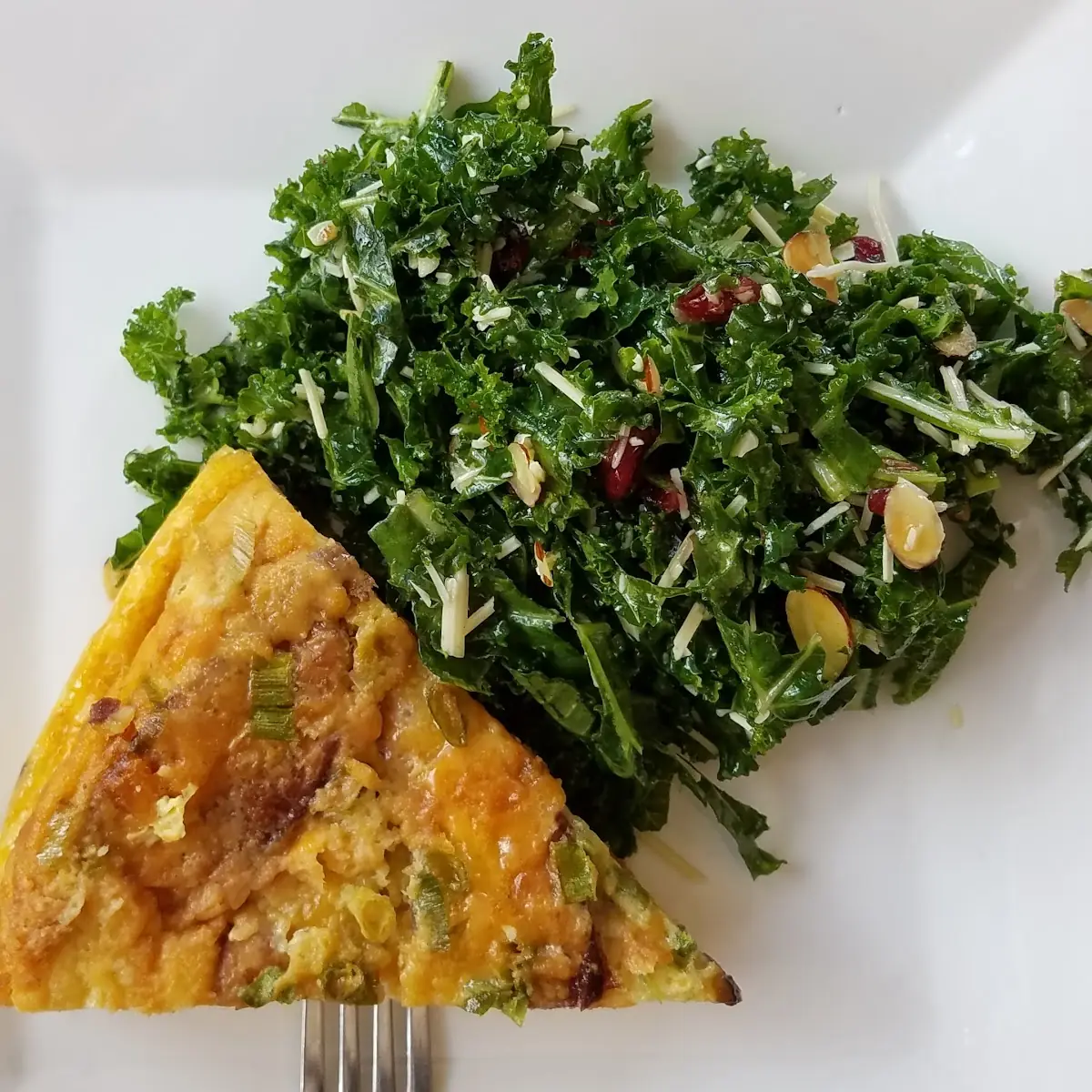 Quiche and Kale Salad