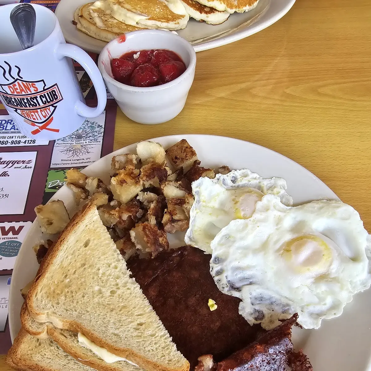 Eggs Corned Beef Hash Homesfries & Toast
