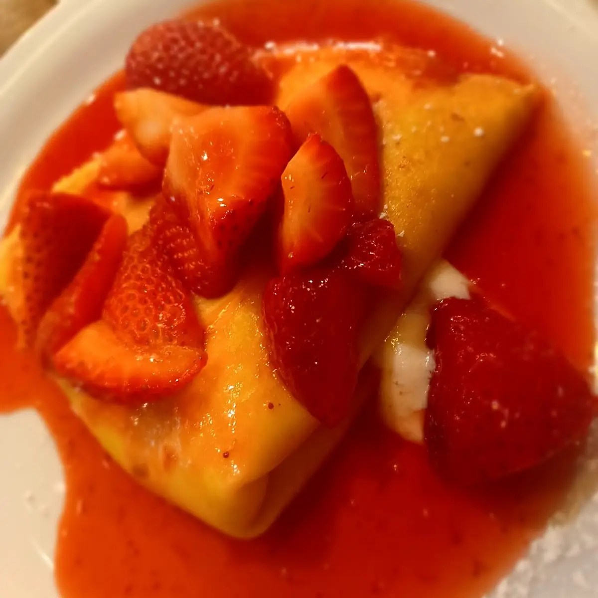 Strawberry Crepe Breakfast