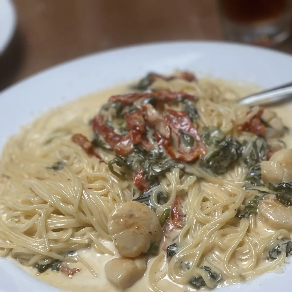 Sea Scallops Florentine