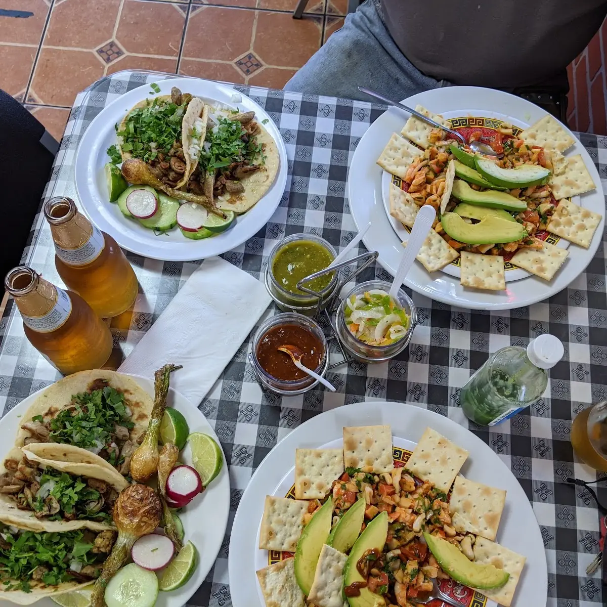 Ceviche Mixto Y Tacos