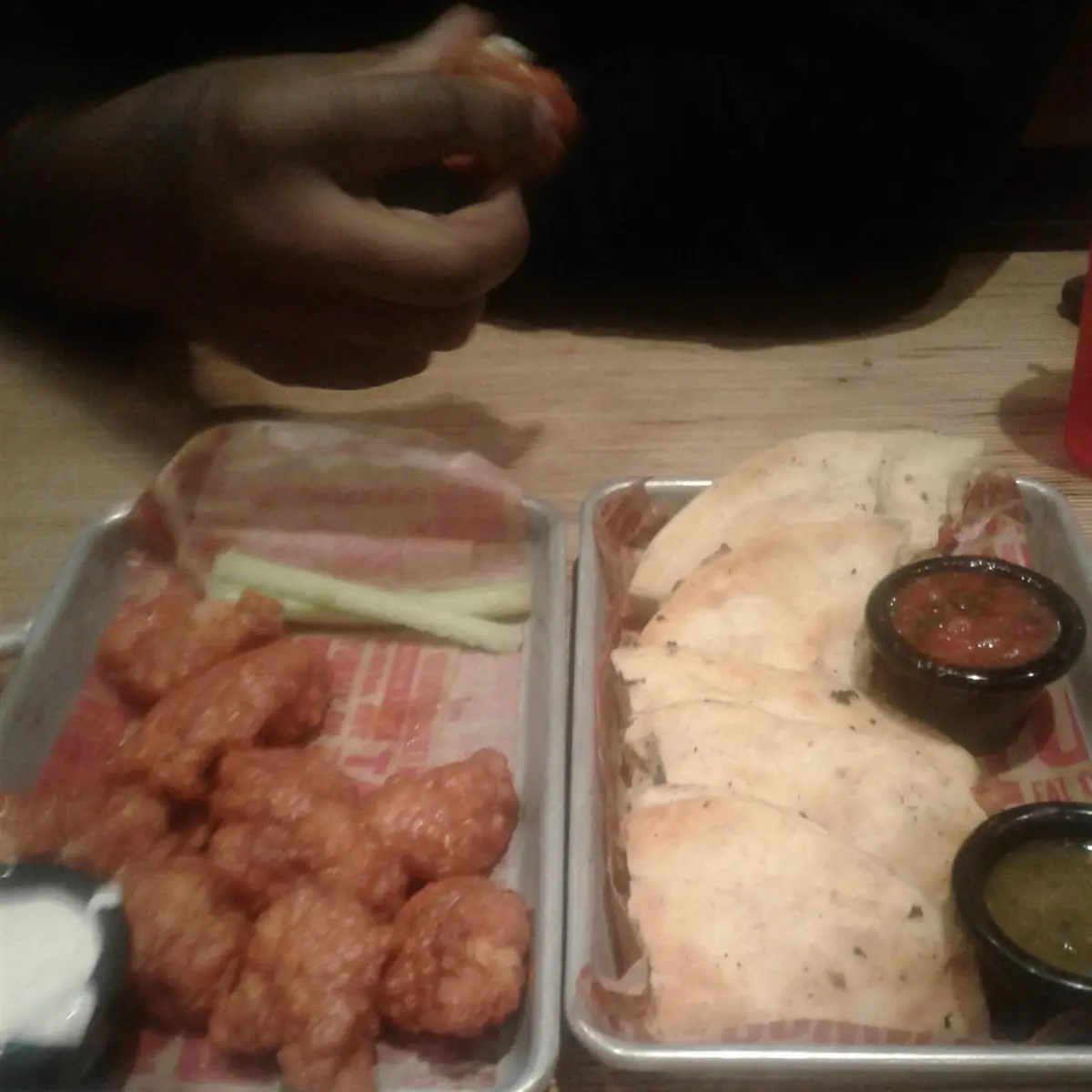 Boneless Chicken Wings & Quesadilla