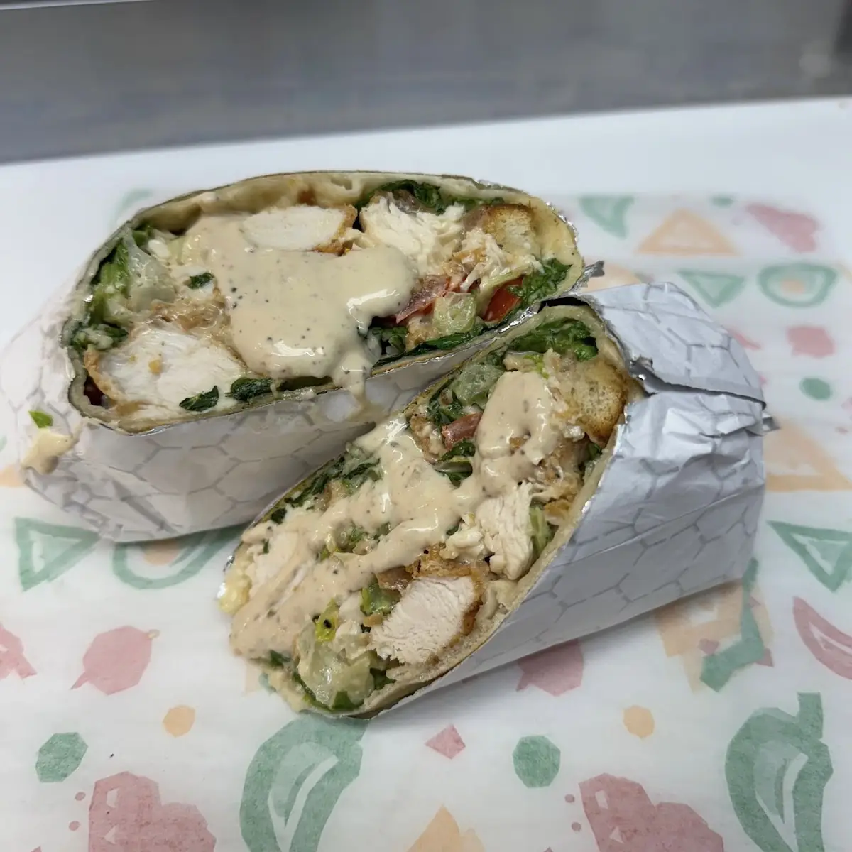 Crispy Chicken Caesar Wrap