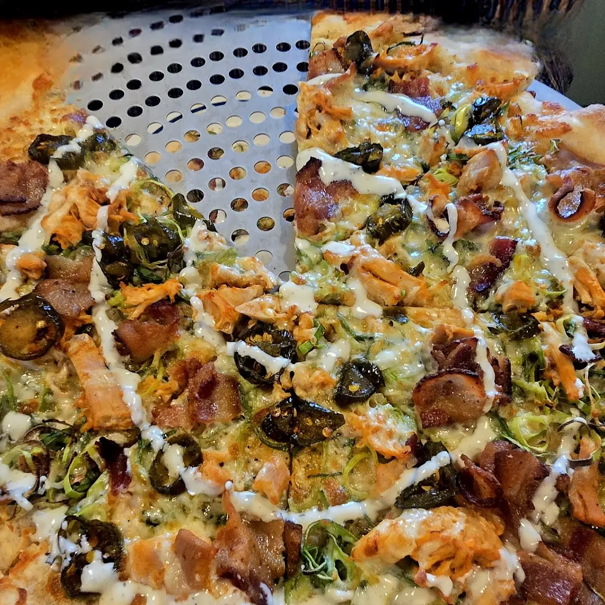 Leaky Chicken Pizza