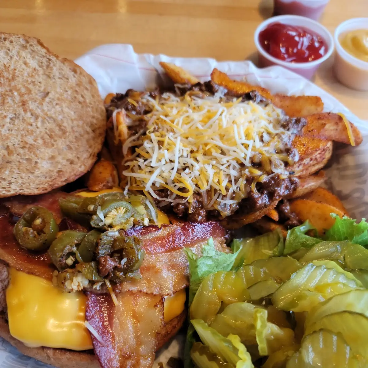 Half Pound Burger with Bacon