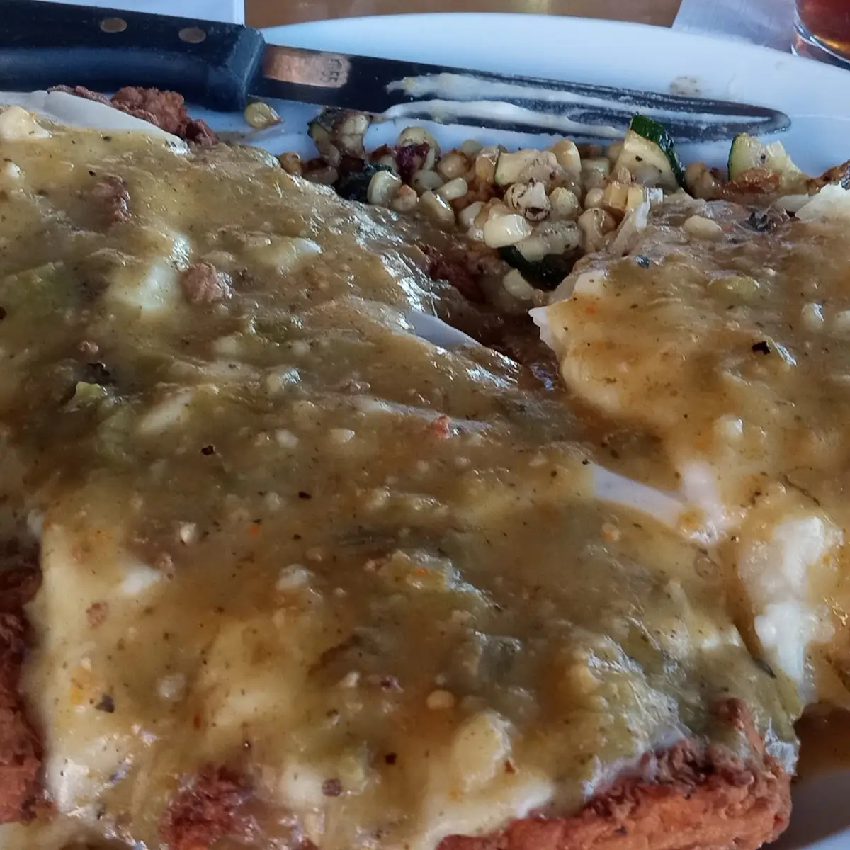 Chicken Fried Steak w Green Chile Gravy