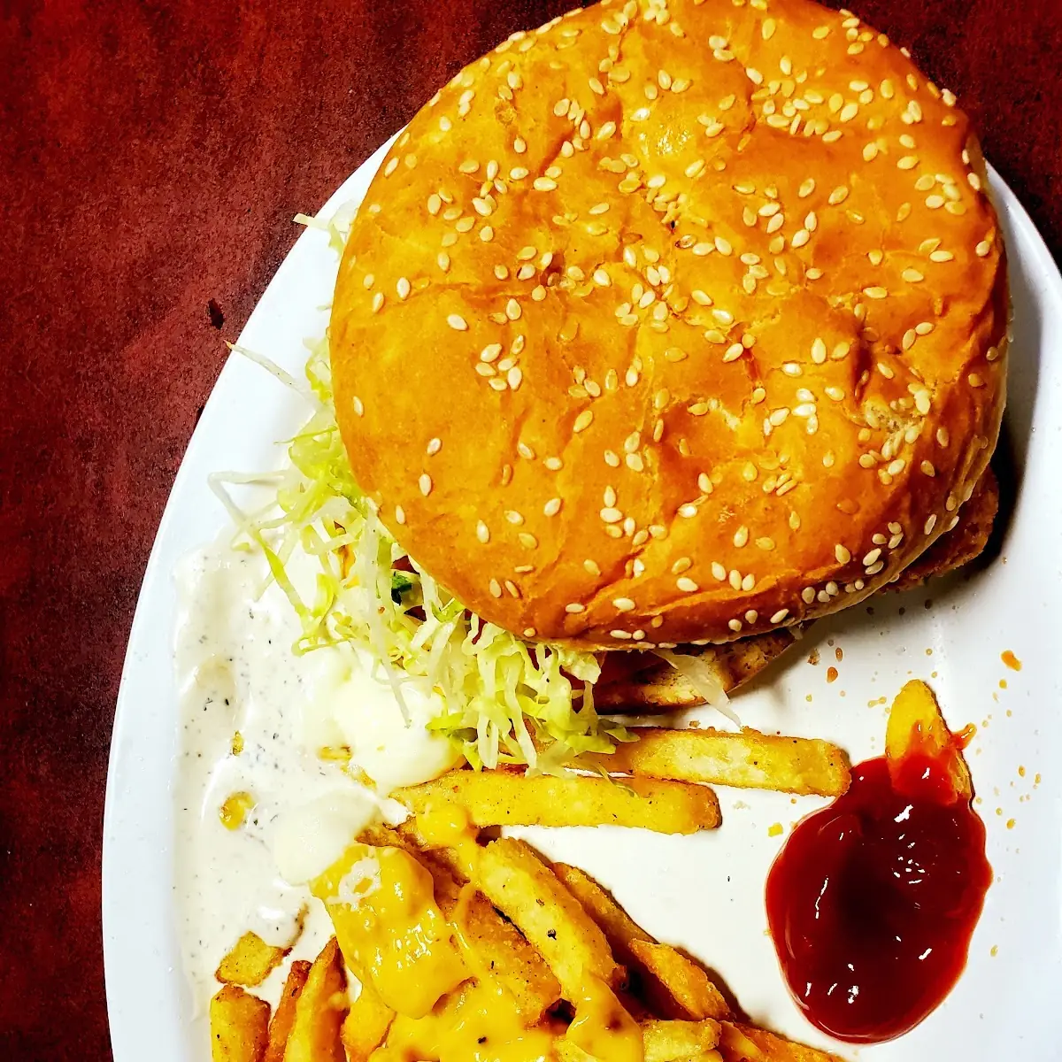 Cheese Burger and Fries