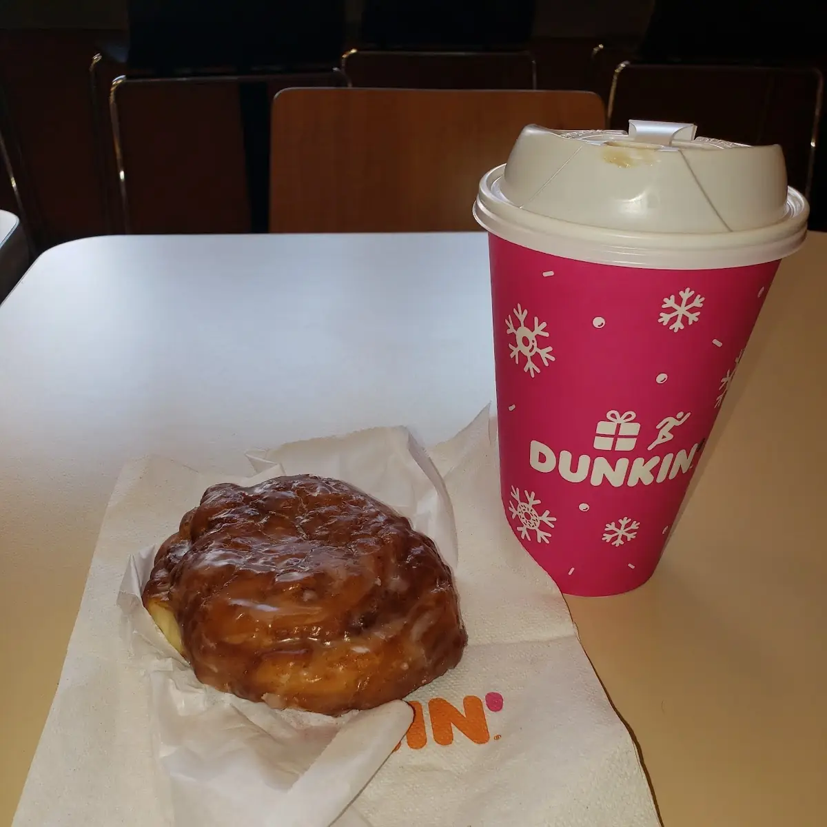 Apple Fritter and a Medium Vanilla Chai