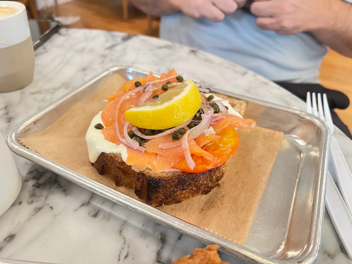 Smoked Salmon with Onions