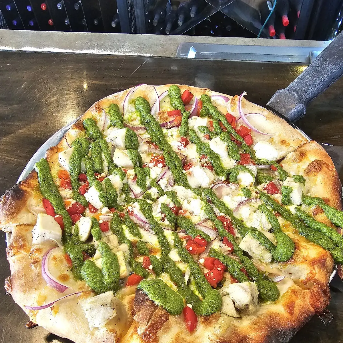 Pesto Chicken Pizza