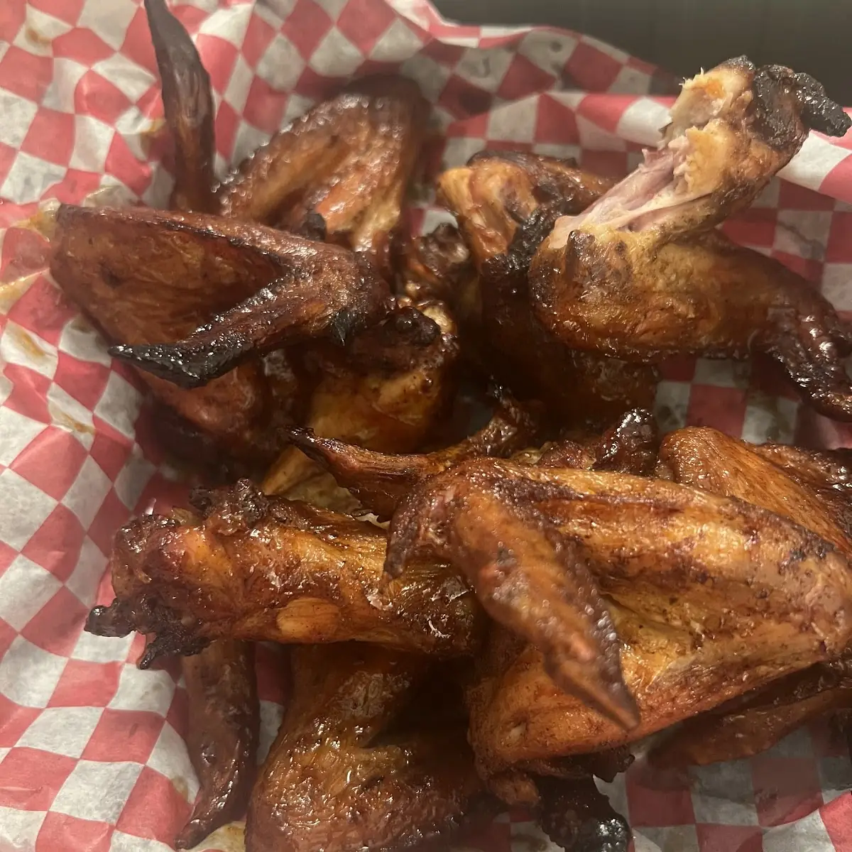 Smothered Fried Chicken Wings over Dressing Dinner