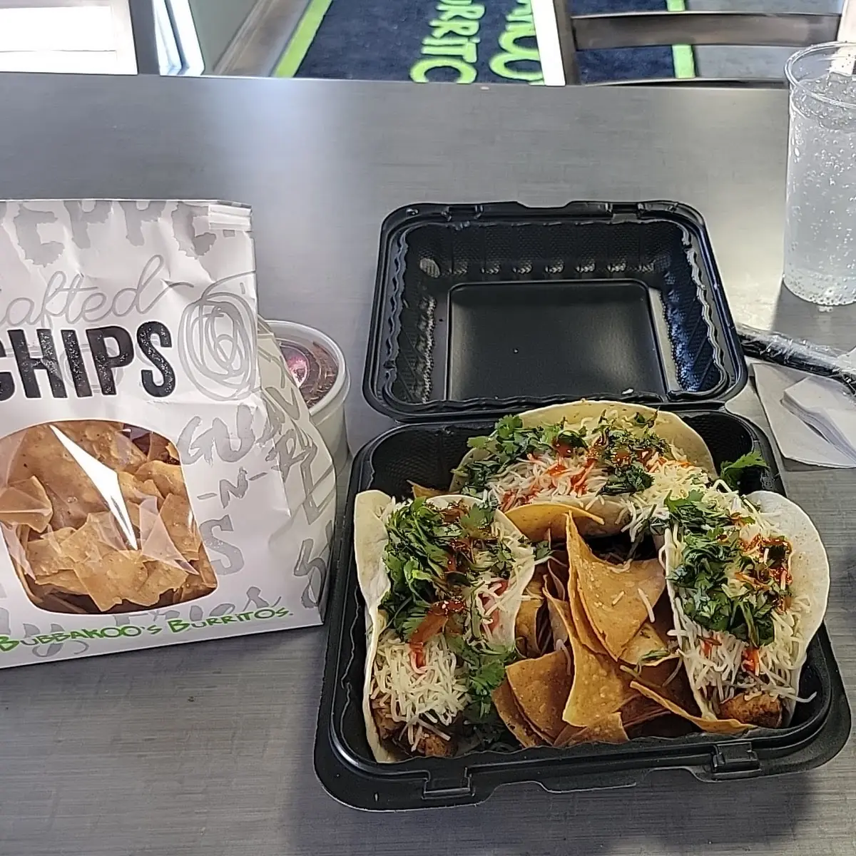 Chicken Tacos with Chips and Salsa